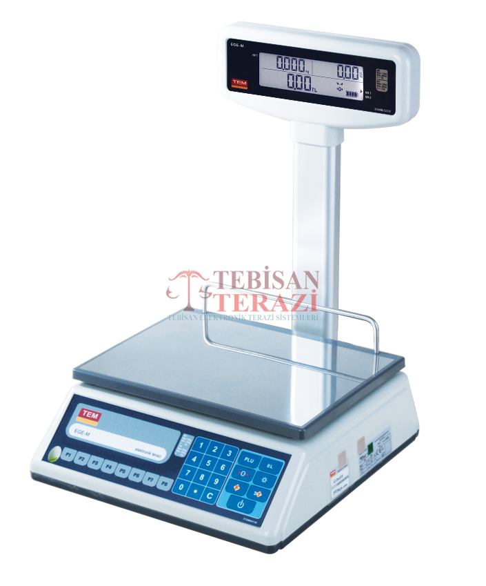 EGE LCD T BOYUN 30 KG X 5 / 10 GR FİYAT HESAPLAMALI TERAZİ