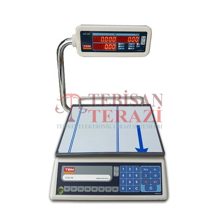 EGE LED KATLANIR BOYUN 30 KG X 5 / 10 GR FİYAT HESAPLAMALI TERAZİ