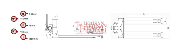 EKO 3000 KG X 1 KG TARTIM TRANSPALET BASKÜLÜ