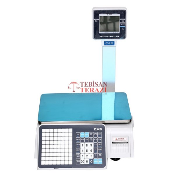 CAS 30 KG X 5 / 10 GR BARKODLU TERAZİ