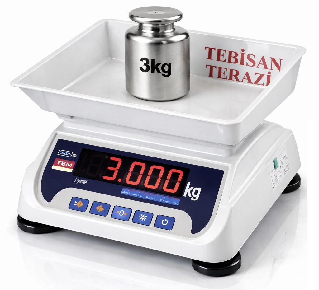 TEM EKO3 3KG 0,1GR TARTIM TERAZİSİ