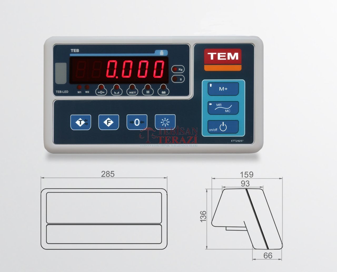 AĞIR HİZMET TİPİ BASKÜL TEM AHT 3000KGx1KG 120x120