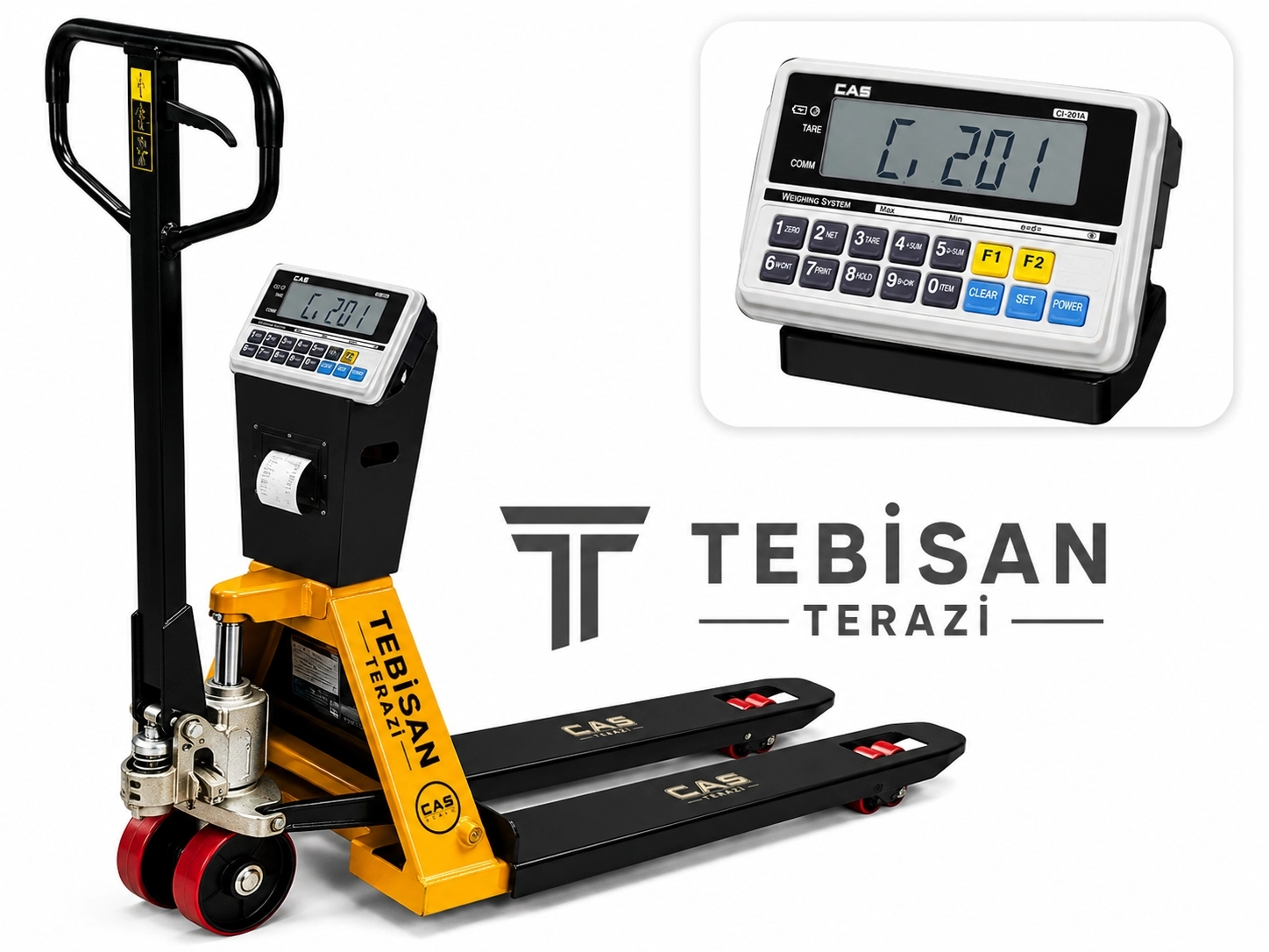 CAS CPS 2000 KG 1 KG YAZICILI TARTIM TRANSPALET BASKÜLÜ