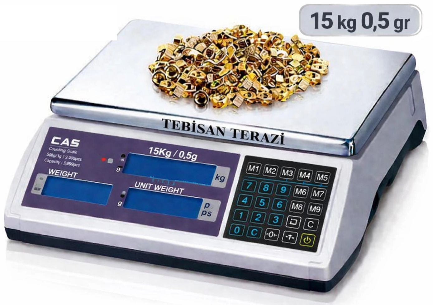 CAS EC-II 15KG 0,5GR SAYICI TERAZİ