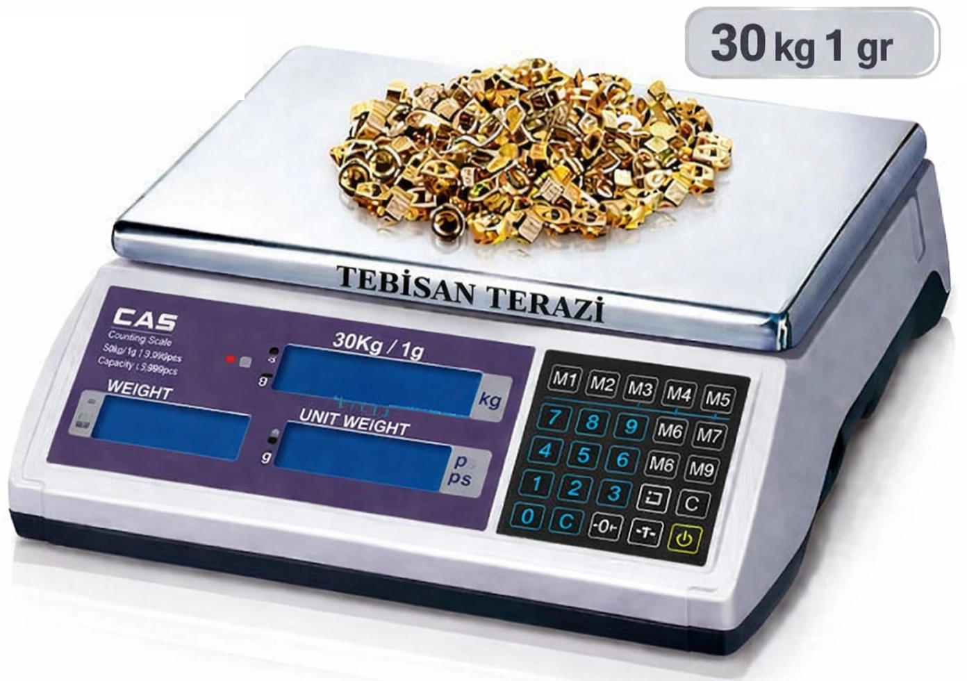 CAS EC-II 30KG 1GR SAYICI TERAZİ