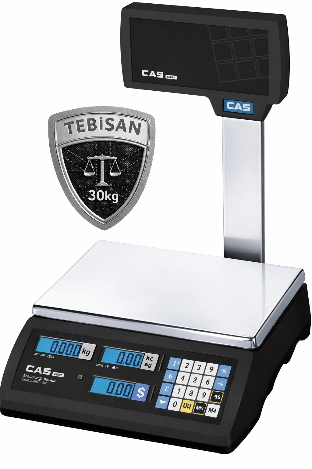 CAS ER-JR 30KG 5/10GR BOYUNLU FİYAT HESAPLAMALI TERAZİ