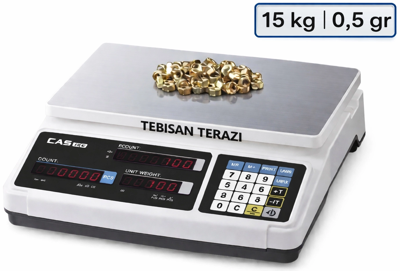 CAS PR-C-LED 15KG 0,5GR SAYICI TERAZİ