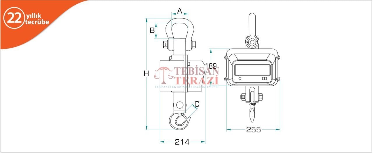 TEM VİNÇ BASKÜLÜ 15TON 5KG TARTIM CSH-SH