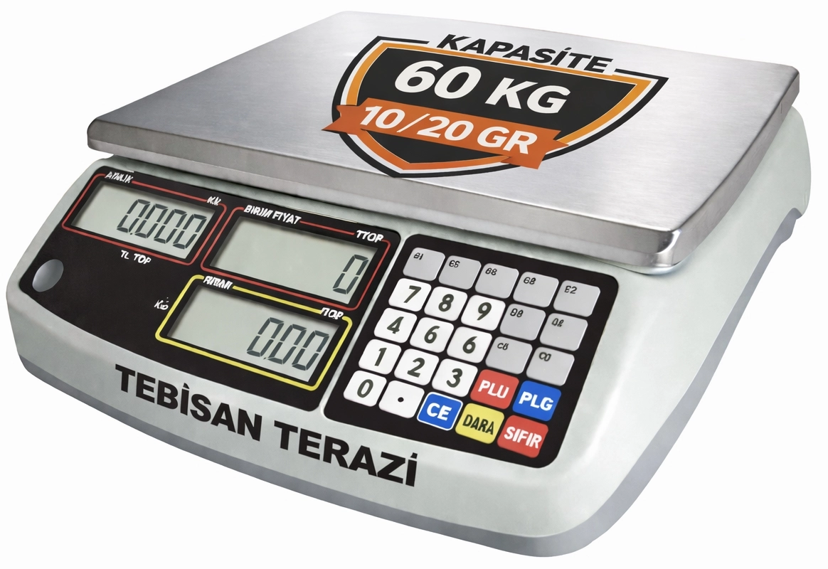DİKOMSAN EQP-60KG 10/20GR FİYAT HESAPLAMALI TERAZİ