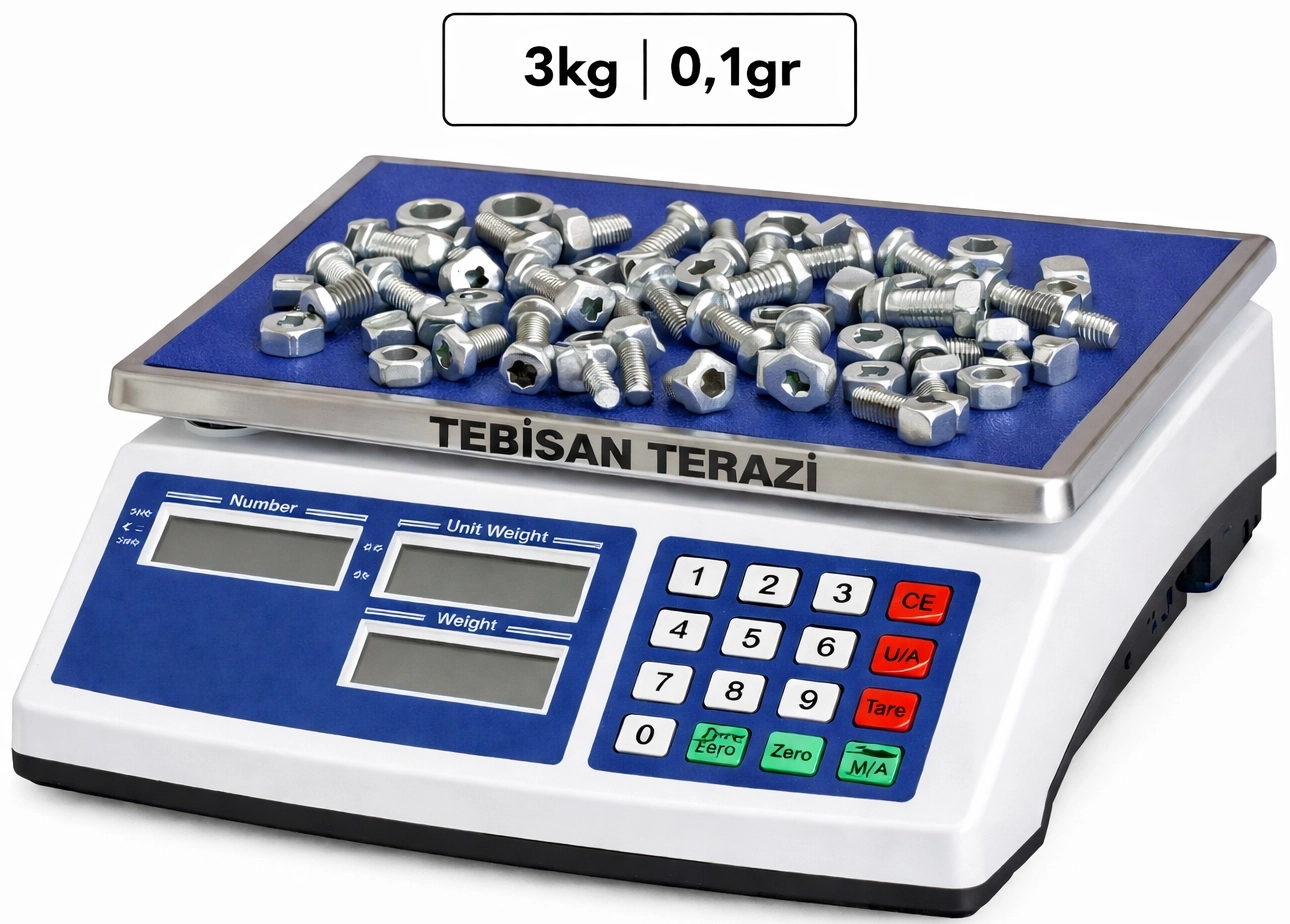 DİKOMSAN JCS-A 3KG 0,1GR SAYICI TERAZİ