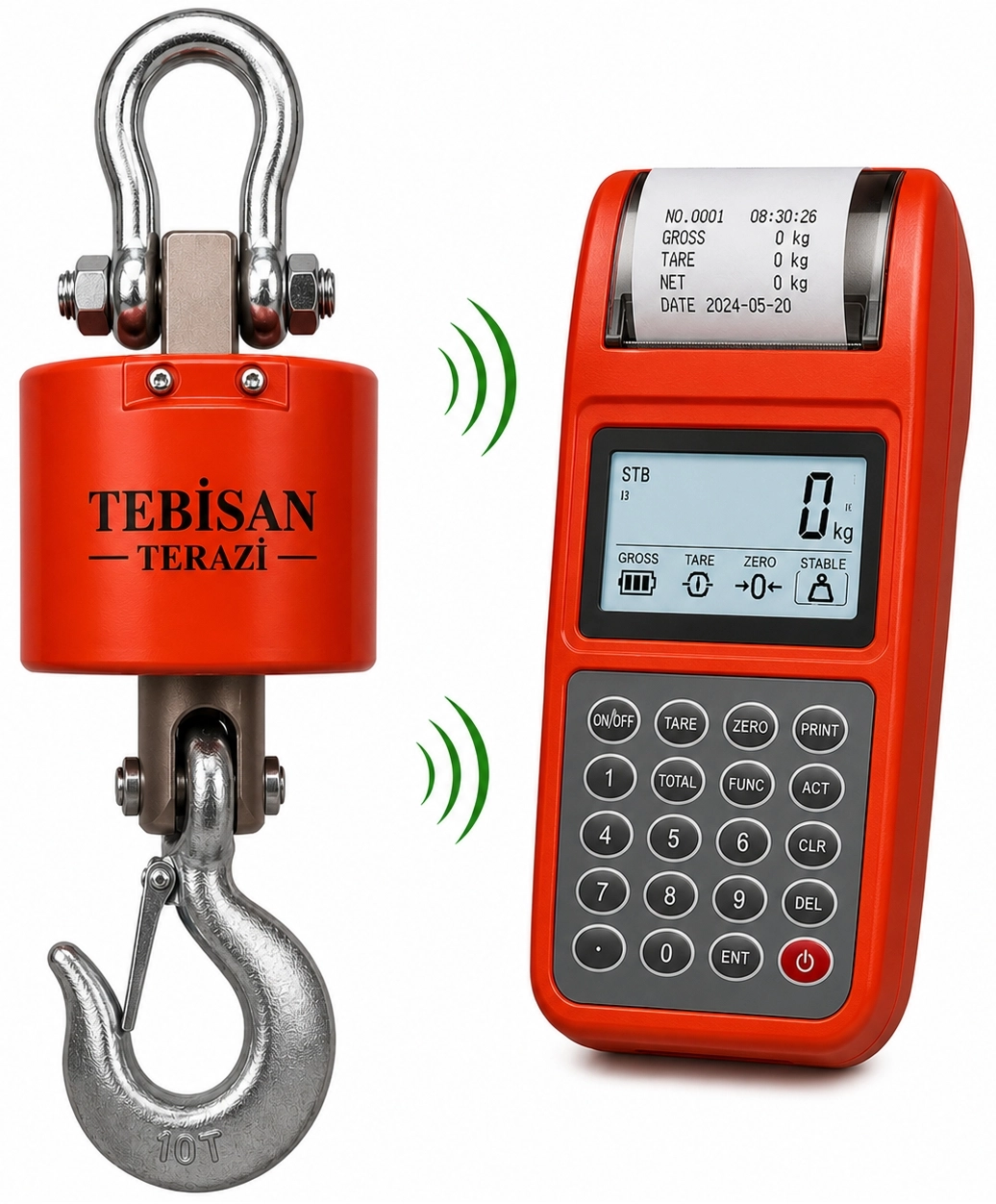 DİKOMSAN VİNÇ BASKÜLÜ KABLOSUZ YAZICILI 3TON 1KG TARTIM OCS-RP