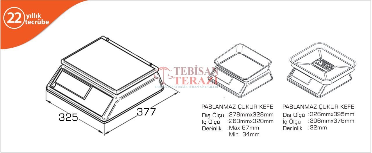 TEM EGE-M-PZR 30KG 5/10GR FİYAT HESAPLAMALI TERAZİ