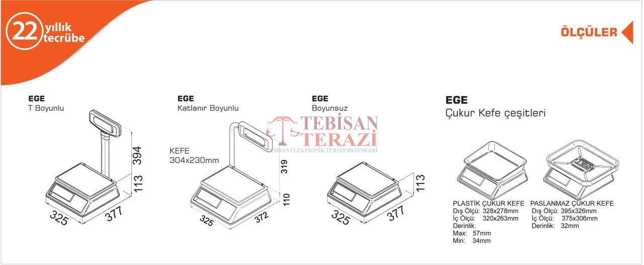 TEM EGE T BOYUNLU 15KG 2/5GR FİYAT HESAPLAMALI TERAZİ