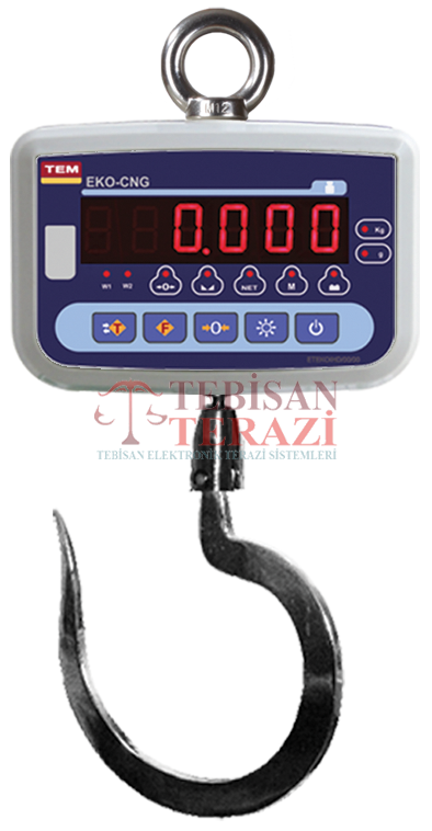 TEM ÇENGEL BASKÜLÜ 300KG 100GR KASAP KANCALI TARTIM EKO