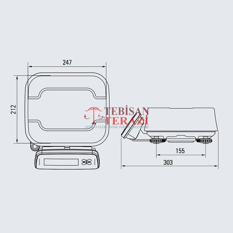 CAS FW-500C 15KG 2/5GR PASLANMAZ TERAZİ