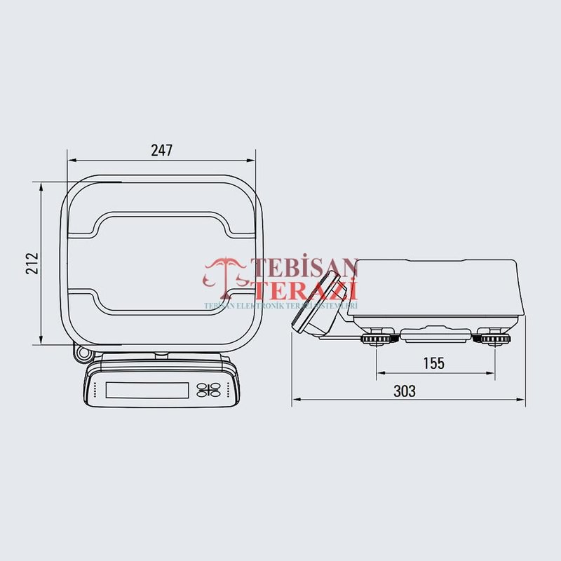CAS FW-500C 30KG 5/10GR PASLANMAZ TERAZİ