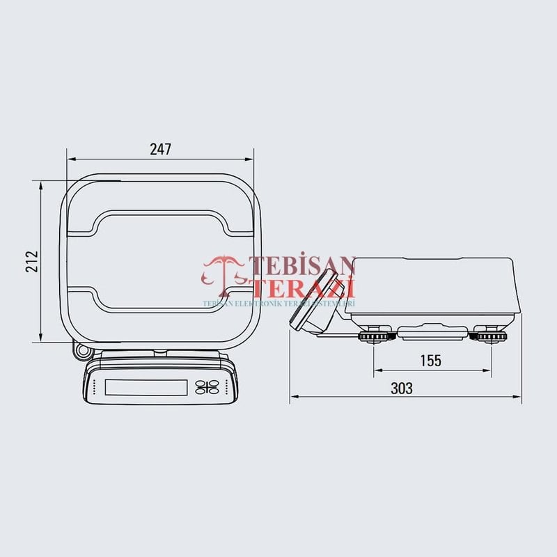 CAS FW-500E 30KG 5/10GR PASLANMAZ TERAZİ