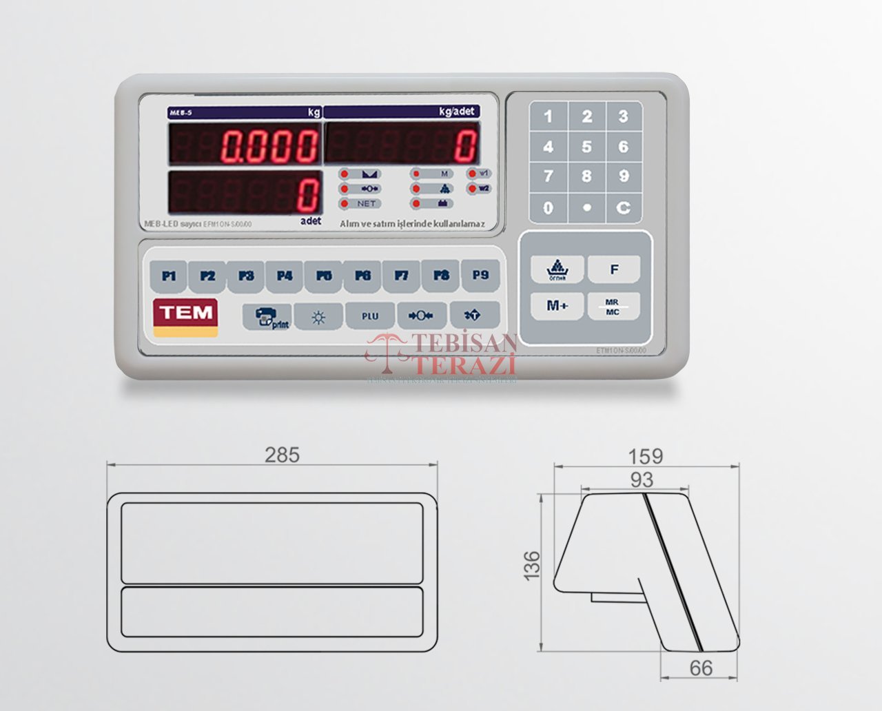 TEM MEB 60KG 5GR SAYICI BASKÜL 30x40 CM