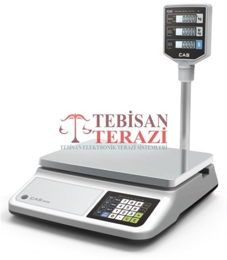 CAS PR-PLUS 30KG 5/10GR BOYUNLU FİYAT HESAPLAMALI TERAZİ