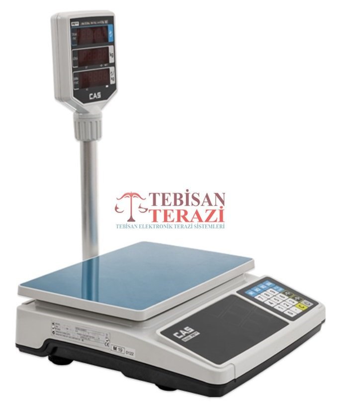 CAS PR-PLUS 15KG 2/5GR BOYUNLU FİYAT HESAPLAMALI TERAZİ
