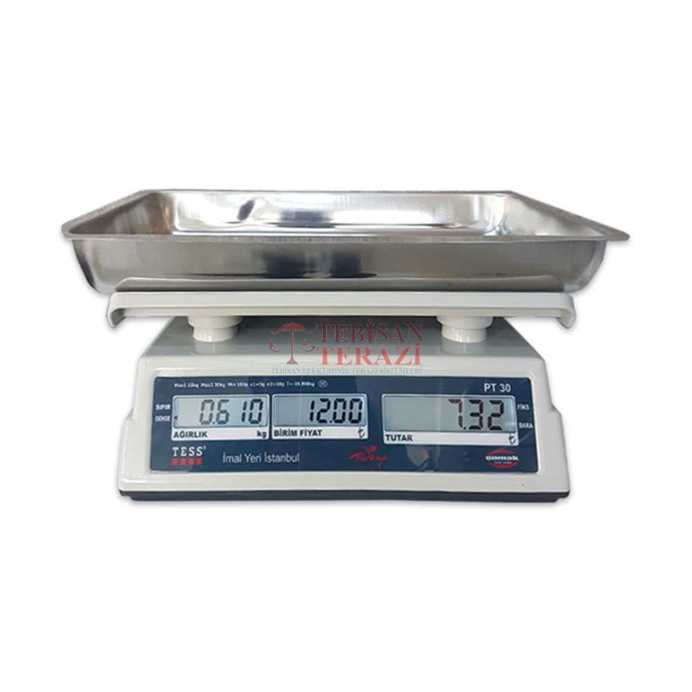 TESS PT-30KG 5/10GR FİYAT HESAPLAMALI TERAZİ