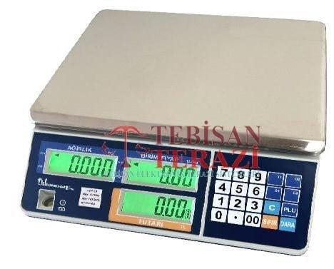 Fiyat Hesaplamalı Terazi 15 Kg 2/5 Gr | Dikomsan ATP Çukur Kefeli Pazarcı Manav Market Terazisi