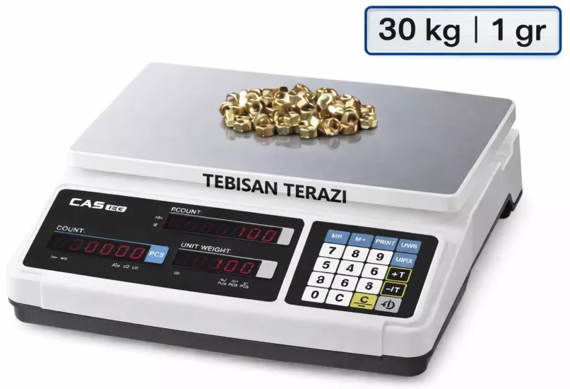 CAS PR-C-LED 30 Kg 1 Gr Sayım & Sayıcı Terazi | TEBİSAN TERAZİ