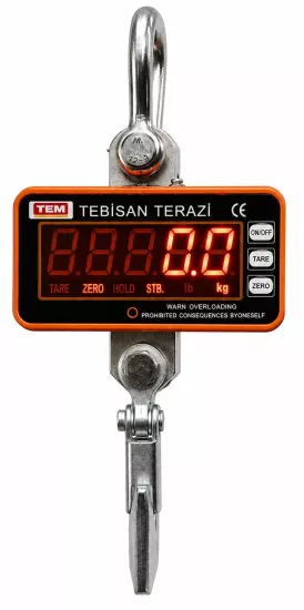 TEM CSH 1000 Kg 500 Gr Vinç Baskülü | Kasap Kanca Çengel Baskül | Askı Tipi Terazi | TEBİSAN TERAZİ