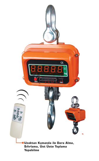 TEM CSH-SH 15 Ton 5 Kg Vinç Baskülü | Kancalı Çengel Askı Tipi Terazi | TEBİSAN TERAZİ