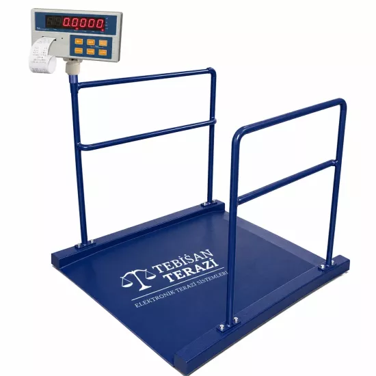 Dikomsan HWP-ET Medikal Diyaliz Baskülü 300 Kg 100 Gr 90x120 Yazıcılı Çift Rampa | Hastane Tipi Baskül – TEBİSAN TERAZİ