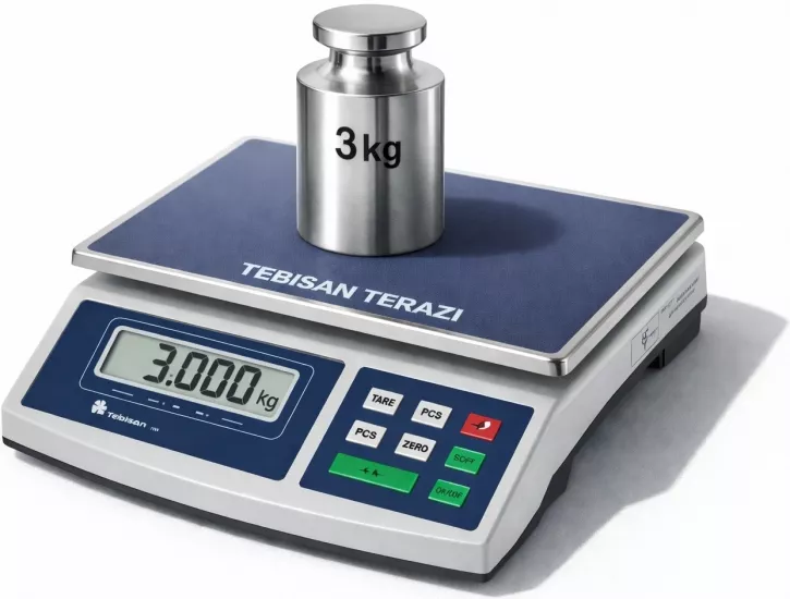 DİKOMSAN ACS-Z3 3 Kg 0,1 Gr Hassas Terazi | Profesyonel Tartım Terazisi