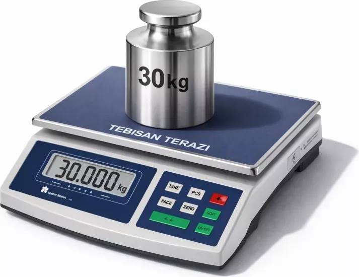DİKOMSAN ACS-Z30 30 Kg 1 Gr Hassas Terazi | Profesyonel Tartım Terazisi