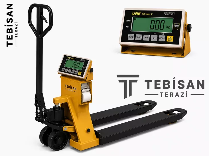 Dikomsan NDP 2000 Kg 1 Kg Yazıcılı Tartım Transpalet Baskülü | Elektronik Transpalet Terazi | TEBİSAN TERAZİ