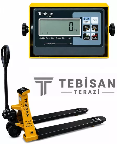 Dikomsan NDP-RAW 2000 Kg 1 Kg Tartım Transpalet Baskülü | Elektronik Transpalet Terazi | TEBİSAN TERAZİ