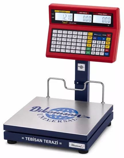 Dikomsan OPN-WYSK 150 Kg 20/50 Gr Fiyat Hesaplamalı Baskül | Pazarcı Terazisi 35x40 | TEBİSAN TERAZİ