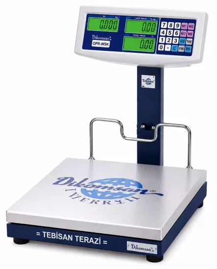 Dikomsan OPR-150 Kg 20/50 Gr Fiyat Hesaplamalı Baskül | 35x40 Pazarcı Terazisi | TEBİSAN TERAZİ