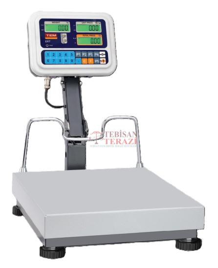 TEM ERT 150 Kg 20/50 Gr Fiyat Hesaplamalı Baskül | LCD Katlanır Boyun 35x40 Pazarcı Terazisi | TEBİSAN TERAZİ