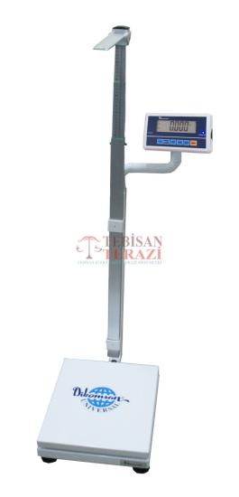Dikomsan HCW-M Kilo Boy Ölçer Baskül 200 Kg 50 Gr 35x40 | Medikal Boy Ölçerli Tartım Baskülü – TEBİSAN TERAZİ