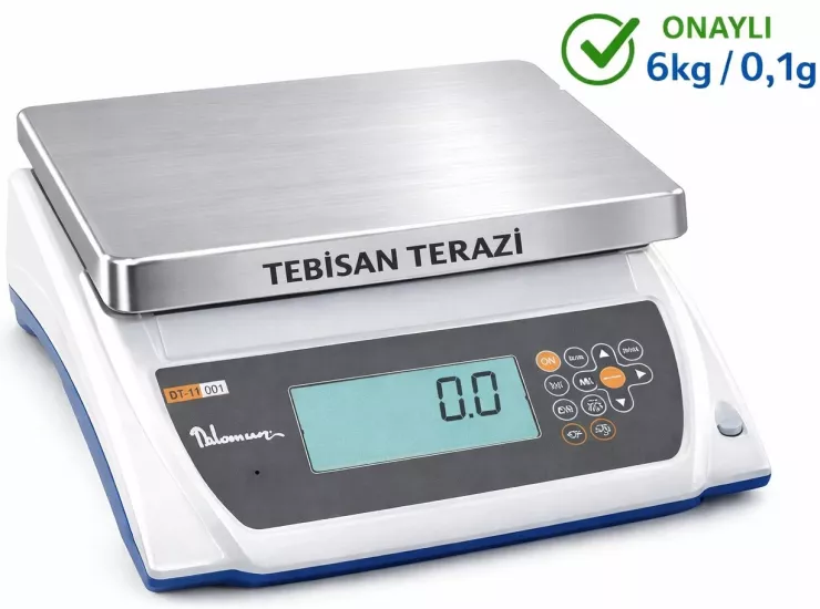 Dikomsan HT-NA 6000gr 0.1gr Bakanlık Onaylı Hassas Terazi Fiyatları | Tebisan Terazi