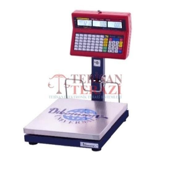 Dikomsan OPN-WSK 60 Kg 10/20 Gr Fiyat Hesaplamalı Baskül | Pazarcı Terazisi 35x40 | TEBİSAN TERAZİ