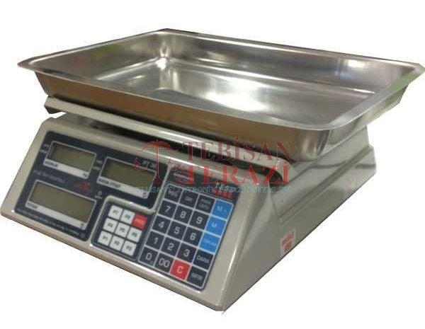 30 kg kapasiteli 5/10 gr hassasiyetli fiyat hesaplamalı terazi. TESS PT modeli; pazarcı, manav ve market kullanımı için ideal, hızlı ve güvenilir tartım çözümüdür. Ticari kullanım için uygundur!