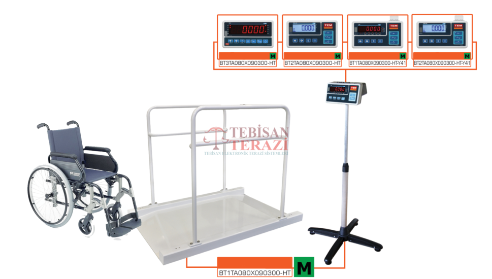 TEM TEB Onaylı Medikal Diyaliz Baskülü 300 Kg 100 Gr 96x138 Çift Rampa | Hastane Tipi Baskül – TEBİSAN TERAZİ