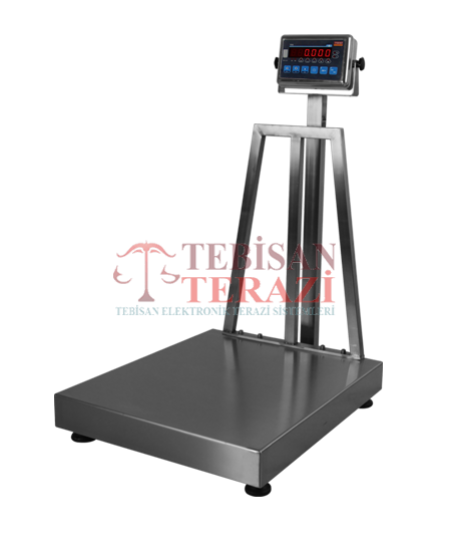 TEM TEB 600 Kg 200 Gr Full Paslanmaz Baskül | 70x80 Endüstriyel Tartım Terazisi | TEBİSAN TERAZİ