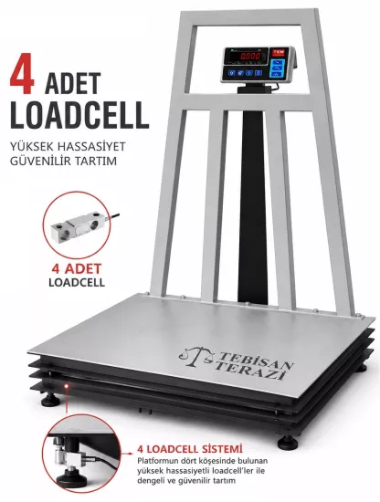 TEM AHT 1500 Kg Platform Baskül 120x120 | 4 Loadcell Çift Şase Güçlendirilmiş Ağır Hizmet Tipi Endüstriyel Sanayi Baskülü – TEBİSAN TERAZİ