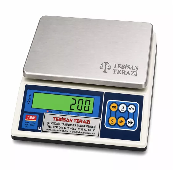 TEM MTC 30 Kg 1 Gr Tartım Terazisi | TEBİSAN TERAZİ