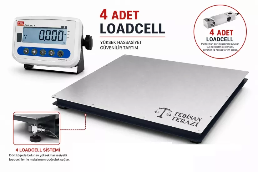 TEM MLB EKO 1500 Kg Platform Baskül 100x100 | Ekonomik Ağır Hizmet Tipi Endüstriyel Sanayi Baskülü – TEBİSAN TERAZİ