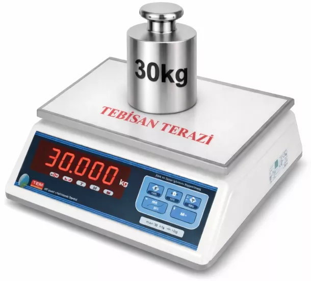 TEM NT 30 Kg 1 Gr Tartım Terazisi | TEBİSAN TERAZİ