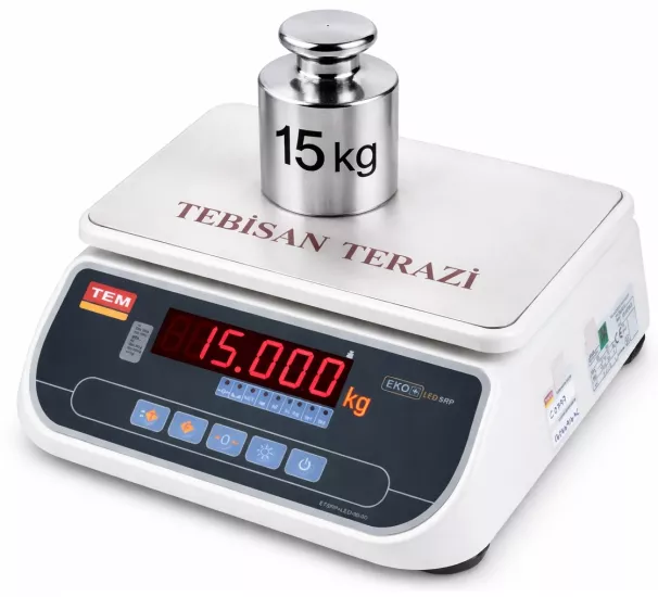 TEM SRP 15 Kg 0,5 Gr Tartım Terazisi | TEBİSAN TERAZİ