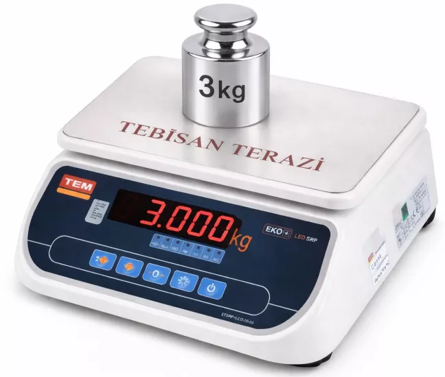 TEM SRP 3 Kg 0,1 Gr Tartım Terazisi | TEBİSAN TERAZİ
