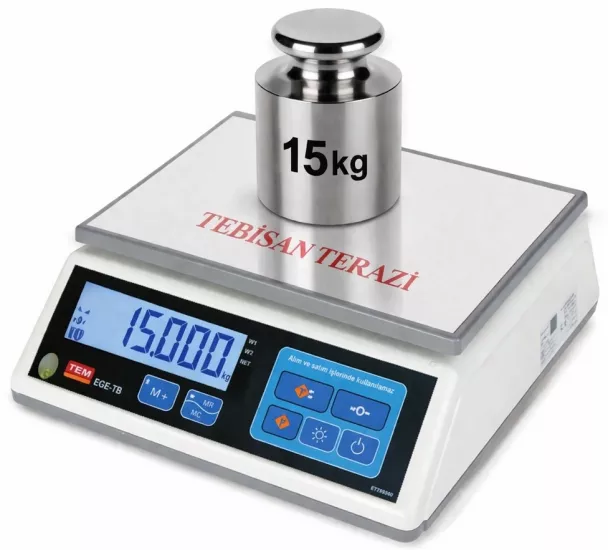 TEM TB15 - TB 15 Kg 0,5 Gr Tartım Terazisi | TEBİSAN TERAZİ
